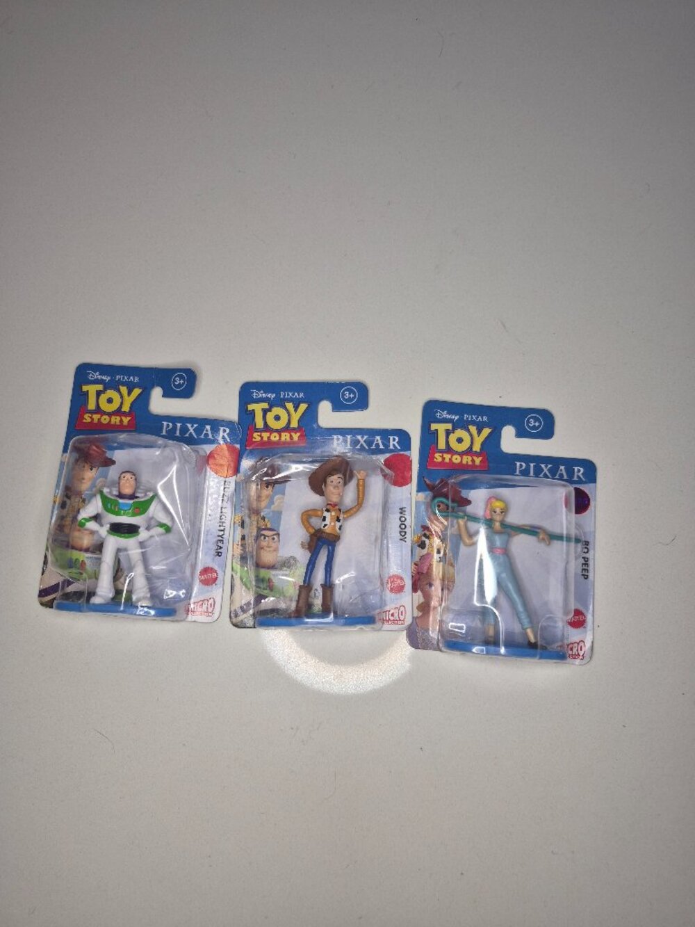 TOY STORY Buzz Lightyear Woody Bo Peep Figures Pixar Mattel Micro Collection NEW